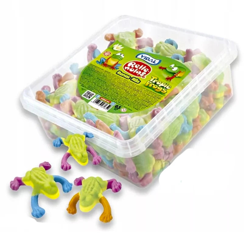 Vidal Jelly Filled Tropical Frogs | Tropical Flavour Gummy Sweets