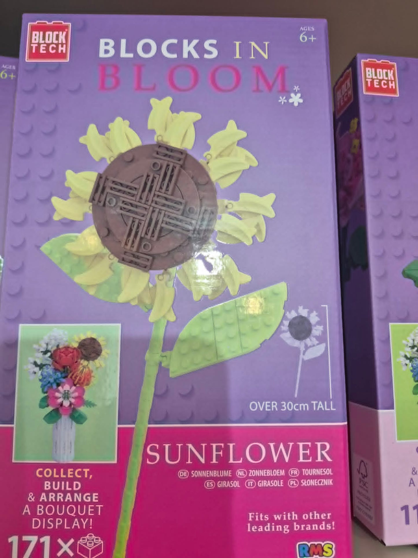 Block Tech Sunflower Building Set | Blocks in Bloom Flower Kit