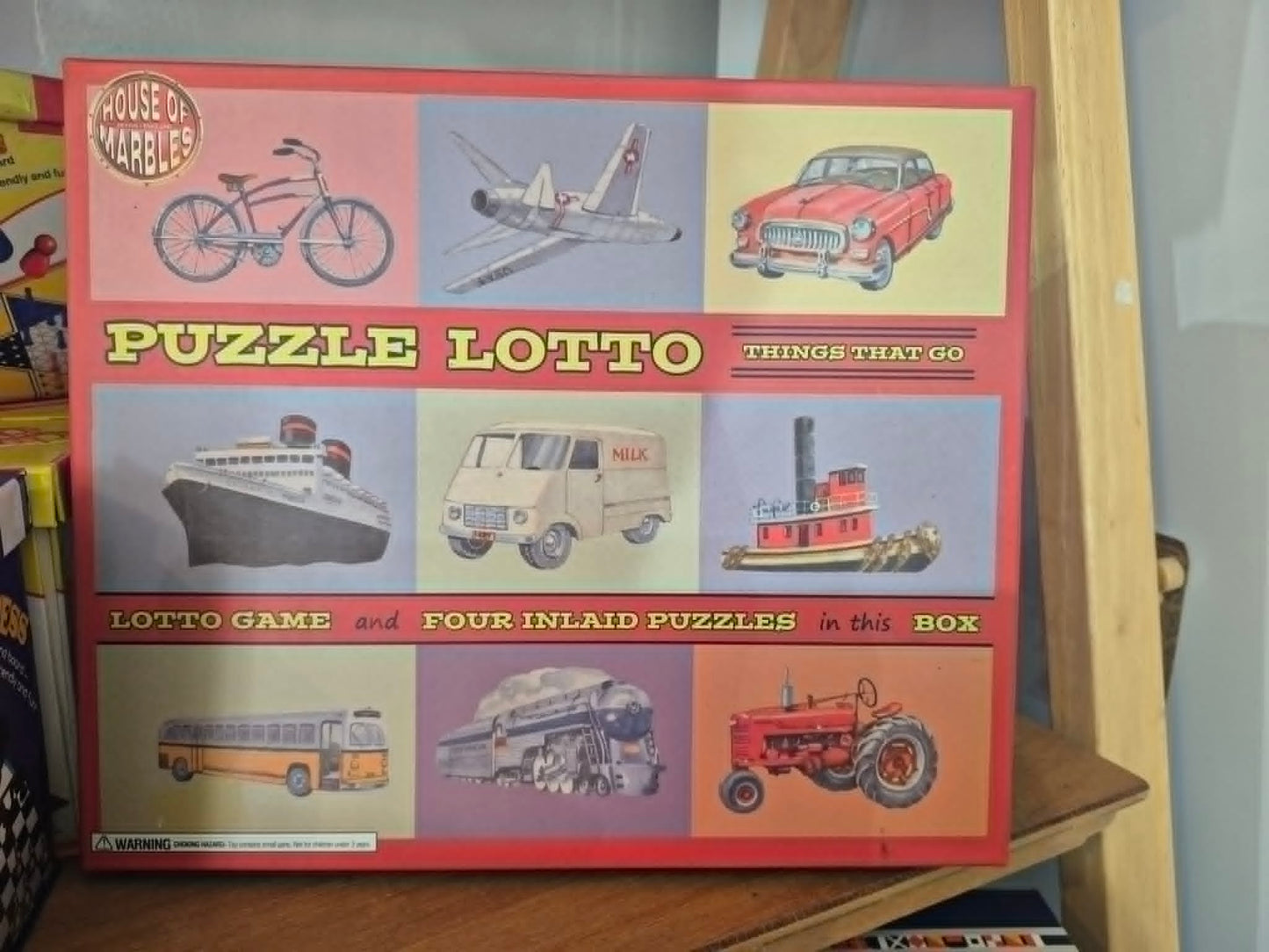 Puzzle Lotto Things That Go Game | Vintage Transport Puzzle Set