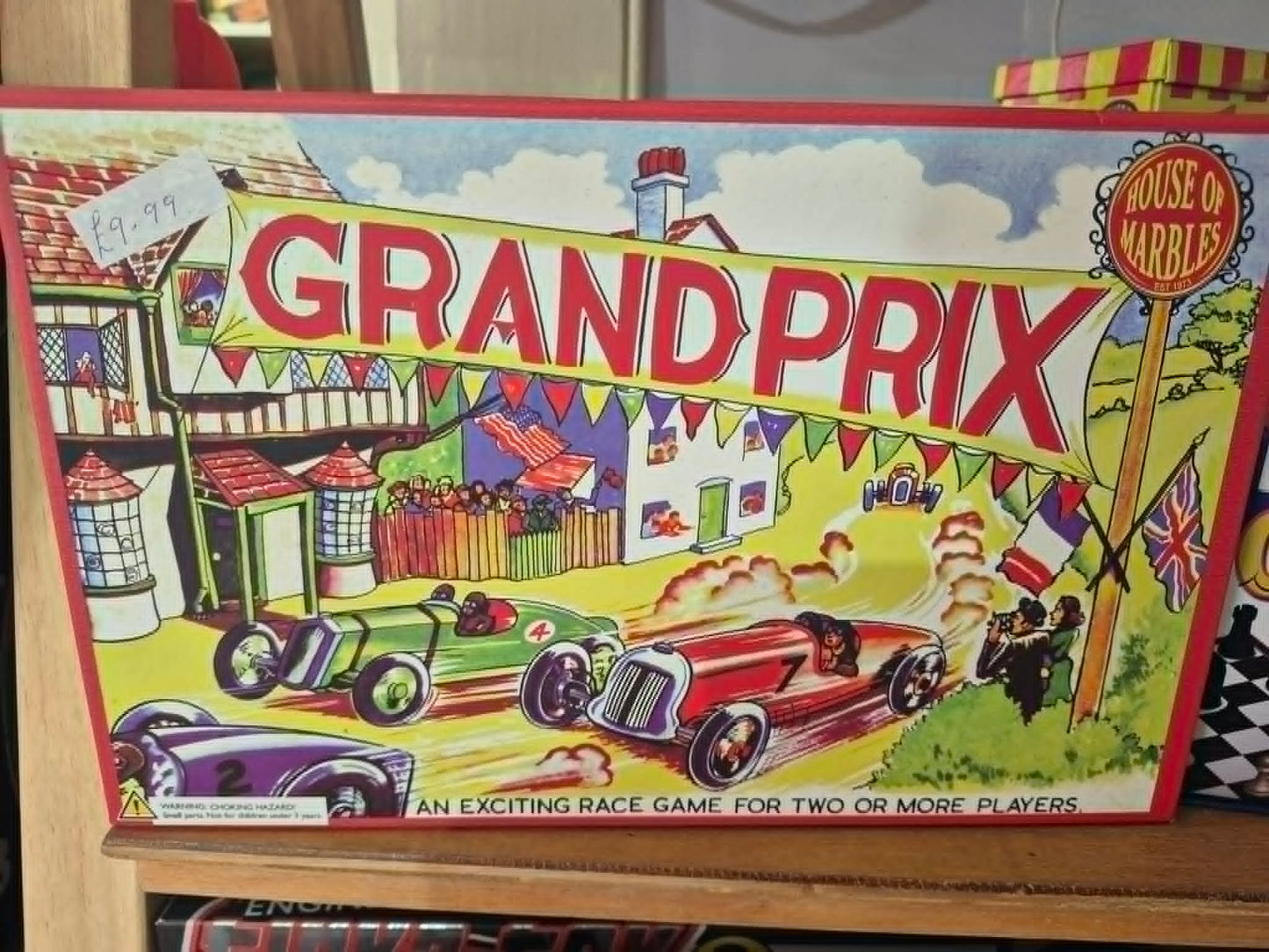 Grand Prix Racing Board Game | Vintage Car Race Game by House of Marbles