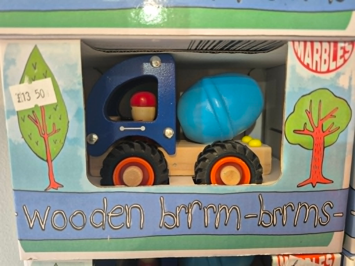 Wooden Cement Mixer Toy | Wooden Brrm-Brrms Vehicle for Toddlers
