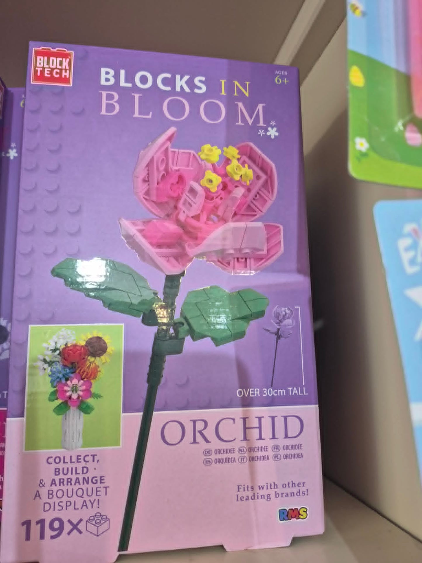 Block Tech Orchid Building Set | Blocks in Bloom Flower Kit