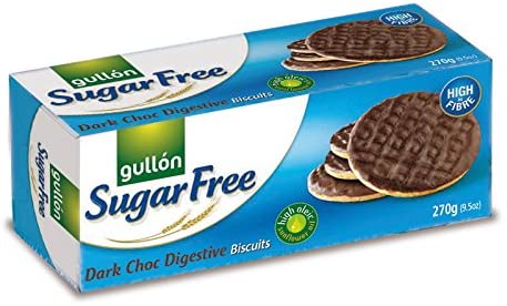 Gullón Sugar Free Dark Choc Digestive Biscuits 270g | No Added Sugar