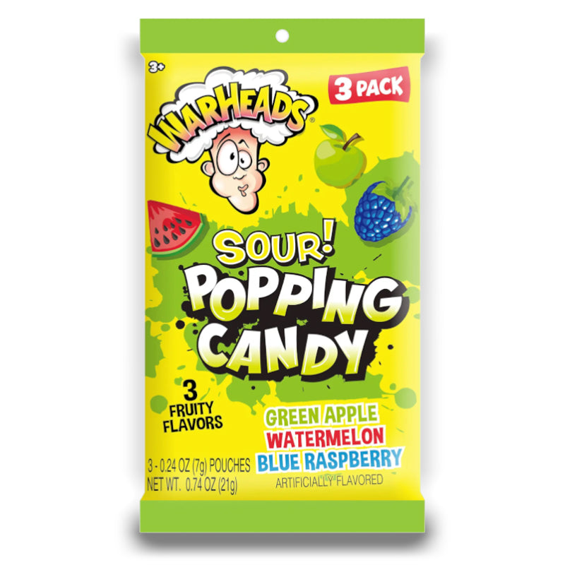 Warheads Sour Popping Candy 3 Pack