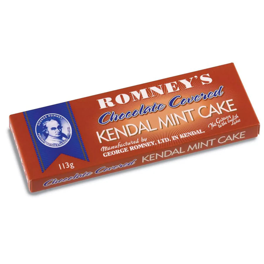 Romney’s Chocolate Covered Kendal Mint Cake 113g | Classic Mint & Chocolate Bar