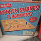 Wooden Snakes & Ladders Game | Retro Family Board Game for Kids