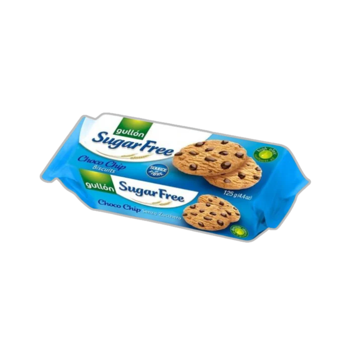 Gullón Sugar Free Choco Chip Biscuits 125g | No Added Sugar Cookies