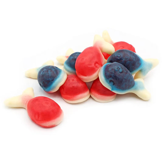 Kingsway Filled Whales – Assorted Fruit Flavour Gummy Sweets