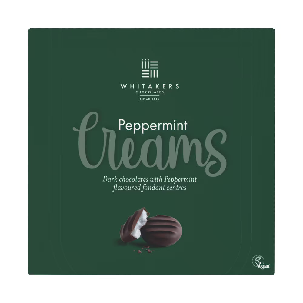 Whitakers Peppermint Creams Box 90g | Dark Chocolate Mint Creams