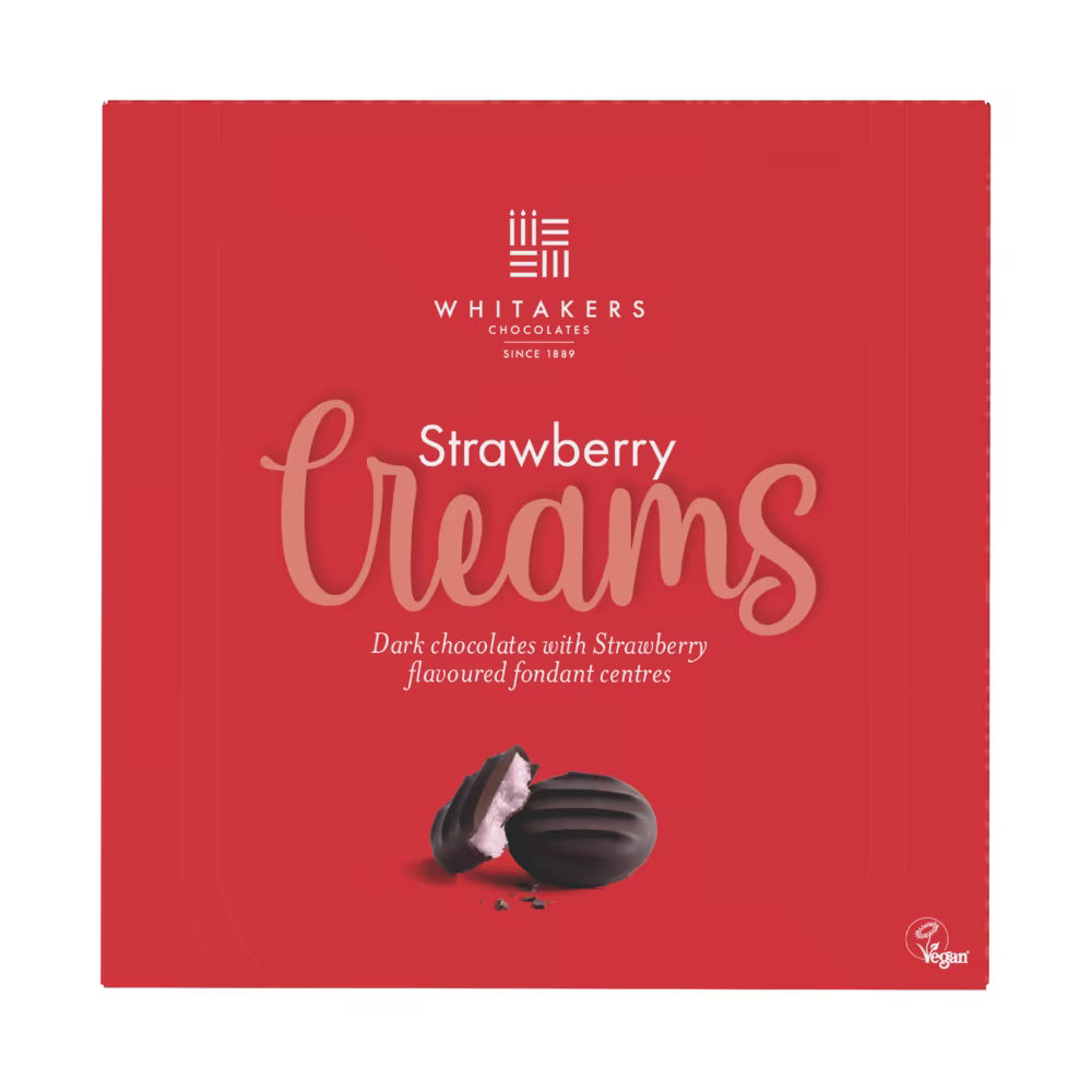 Whitakers Strawberry Creams Box | Milk Chocolate Strawberry Fondants