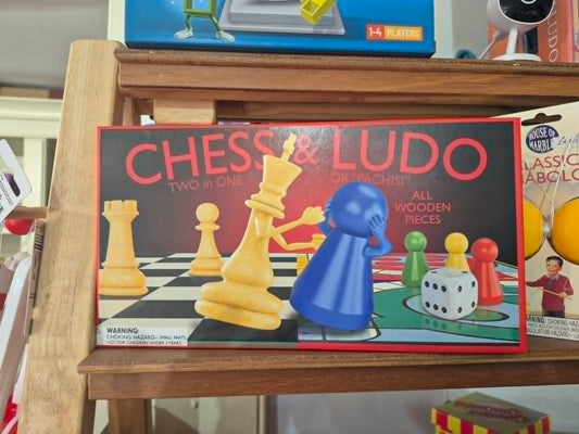 Chess & Ludo Two in One Game | Wooden Family Board Game