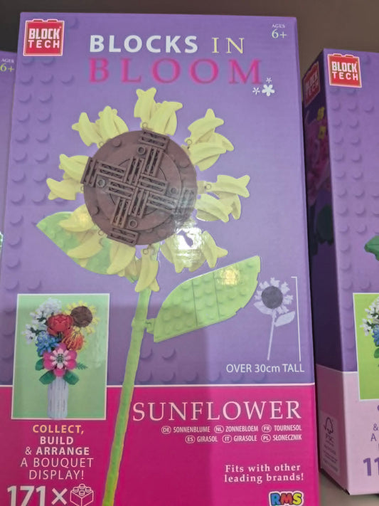 Block Tech Sunflower Building Set | Blocks in Bloom Flower Kit
