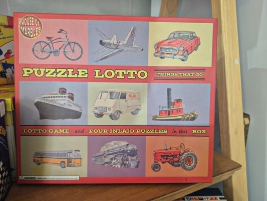 Puzzle Lotto Things That Go Game | Vintage Transport Puzzle Set