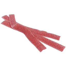 Vidal Fizzy Strawberry Belts | Sour Strawberry Candy Strips