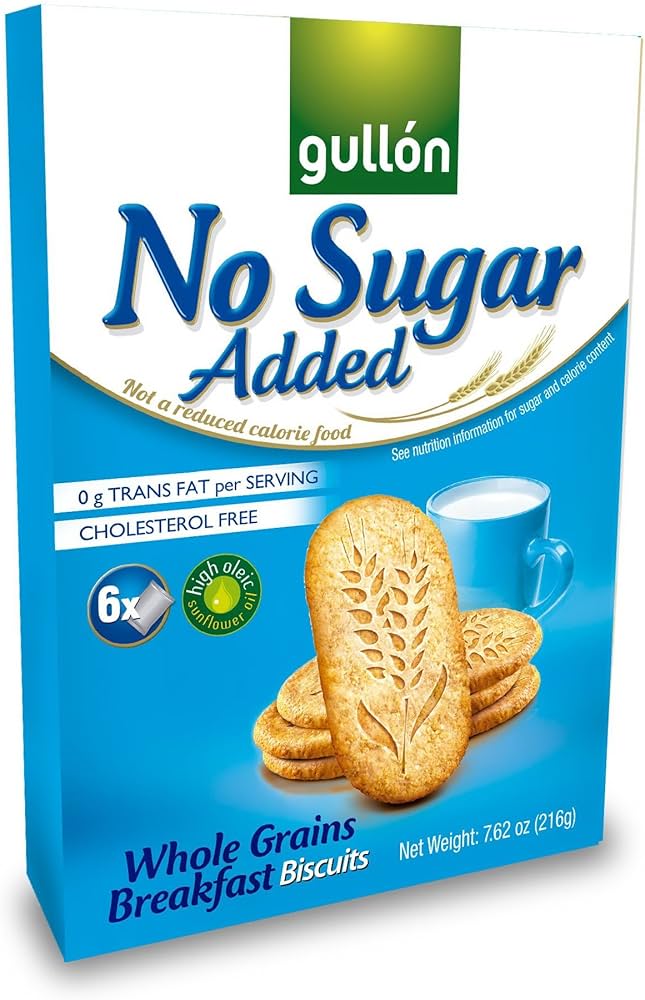 Gullón No Added Sugar Whole Grains Breakfast Biscuits 216g | High Fibre Biscuits