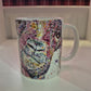 Goat Ceramic Mug – Colorful Watercolor Animal Coffee Cup