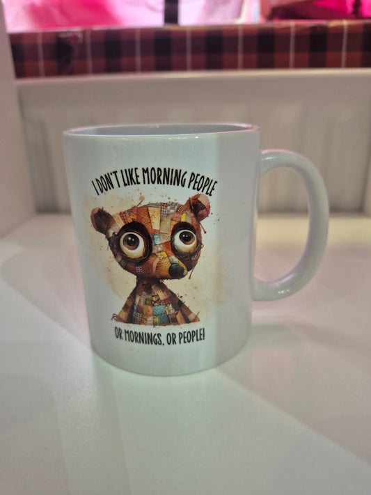 “I Don’t Like Morning People” Funny Ceramic Mug
