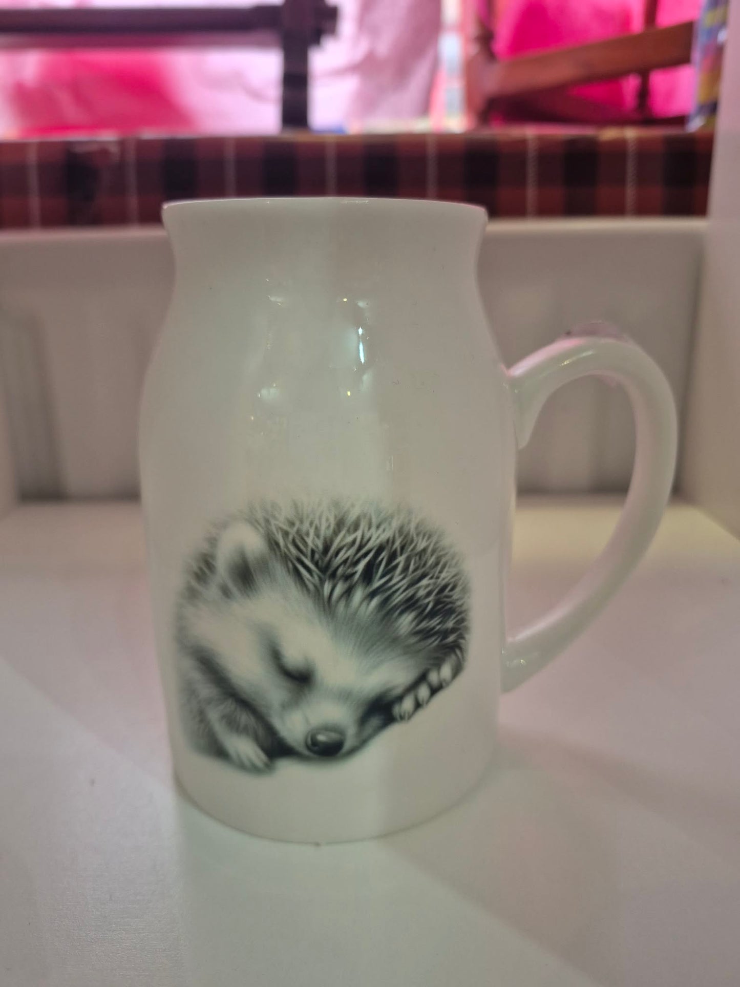 Sleeping Hedgehog Ceramic Milk Jug & Vase – Cute Animal Decor