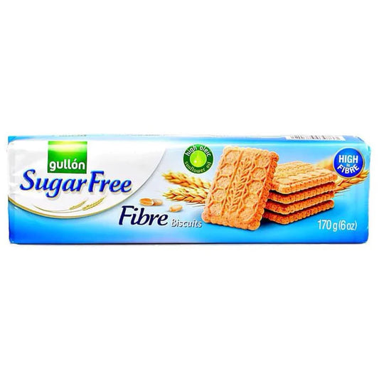 Gullón Sugar Free Fibre Biscuits 170g | High Fibre No Added Sugar Cookies